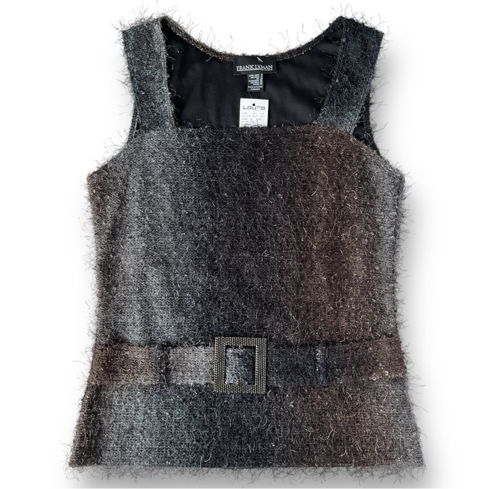 Frank Lyman Design Eyelash Ombre Sleeveless Top NWT Made in Canada Size 8